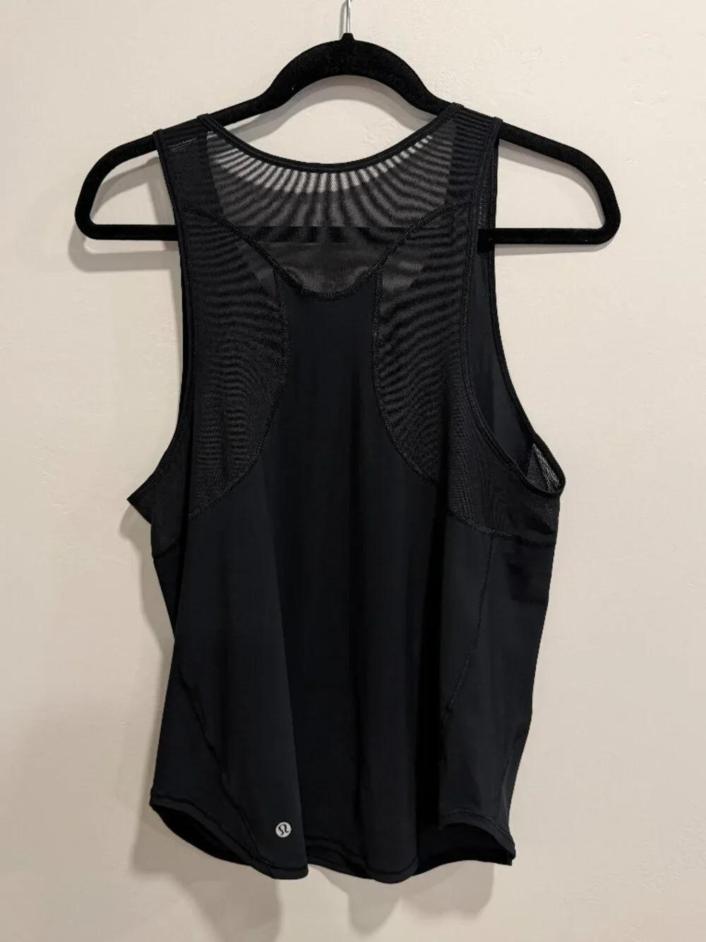 Lululemon Sculpt Tank Top Black Mesh Back Activewear Running Training Womens 6